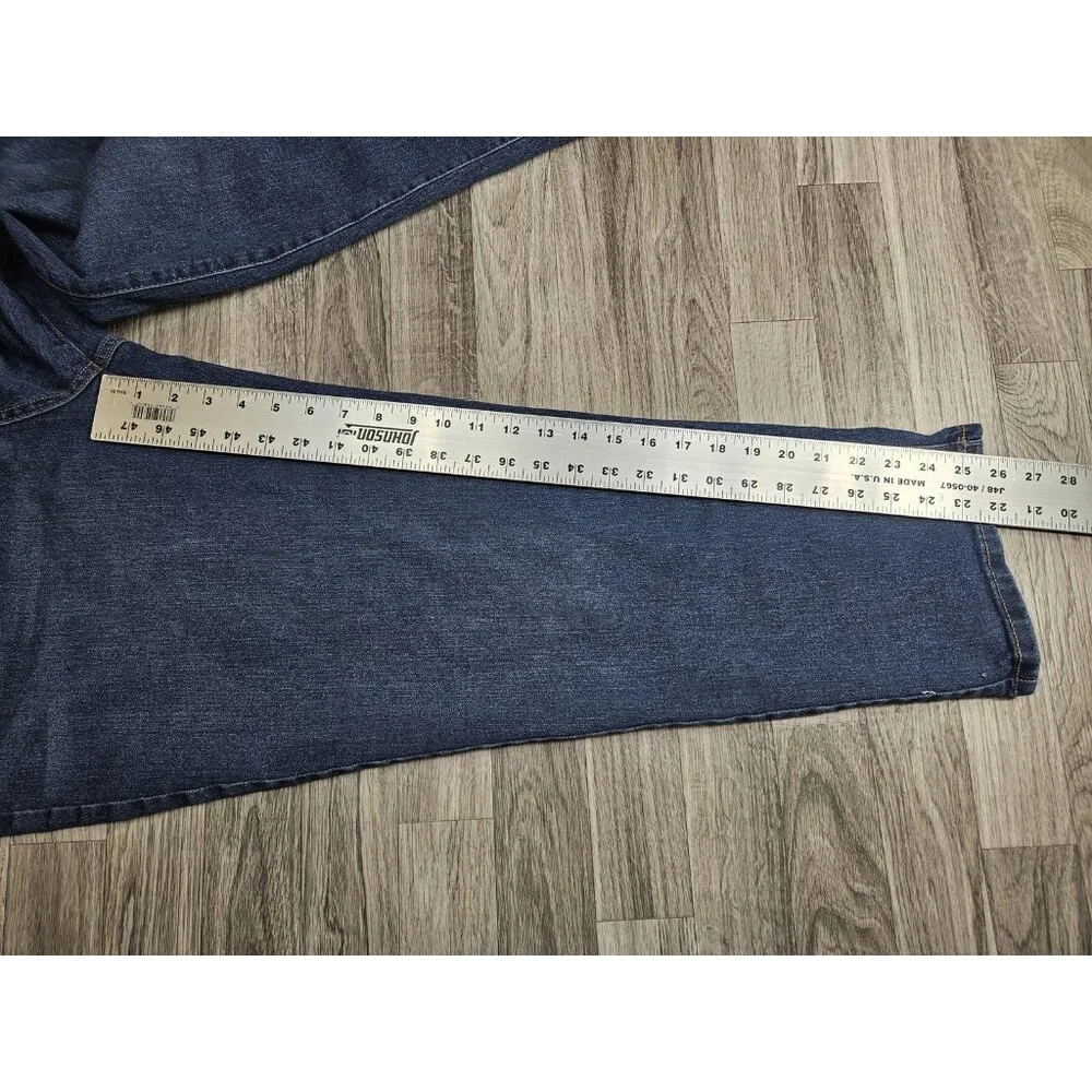 (3/$35) No Boundaries Juniors 21 Blue High Rise Straight Leg‎ Denim Stretch